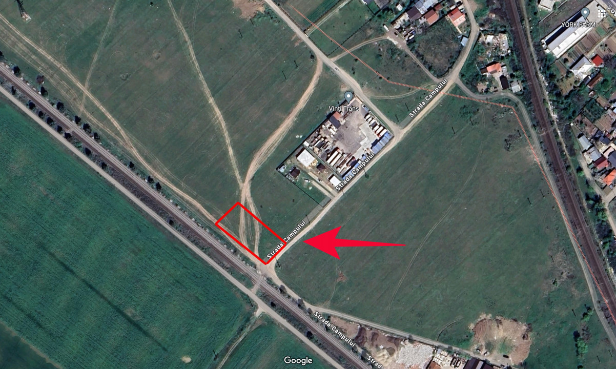Teren intravilan 1500 mp , str Campului, deschidere 26m, Comision 0%