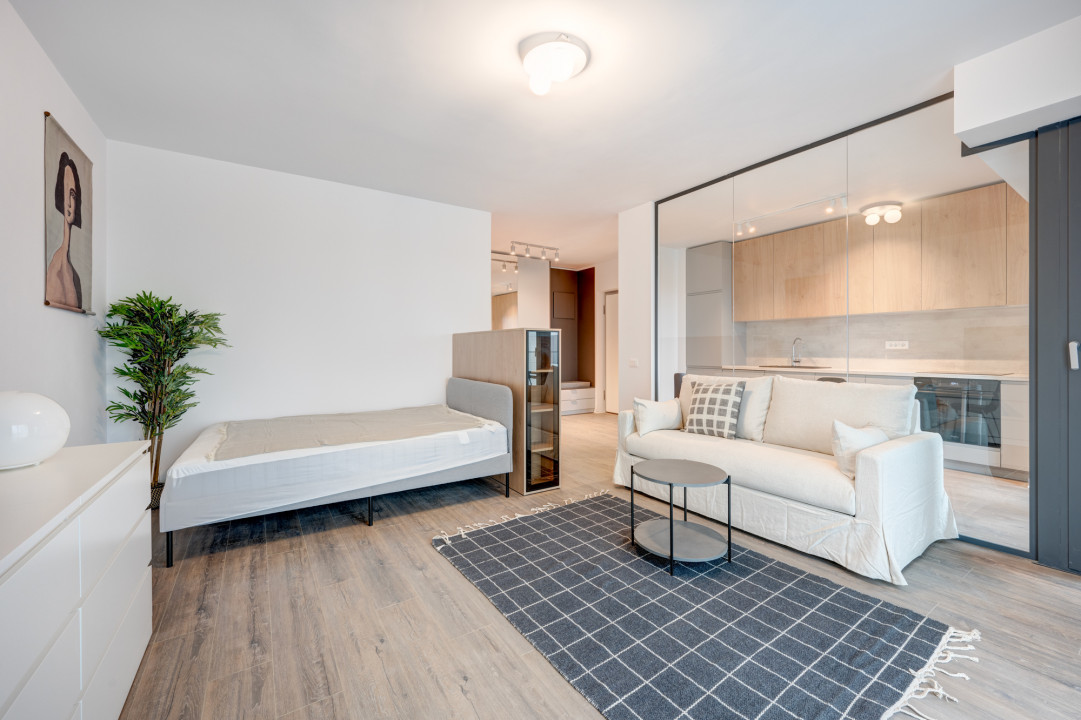 Garsoniera - complet mobilata si utilata - garaj 