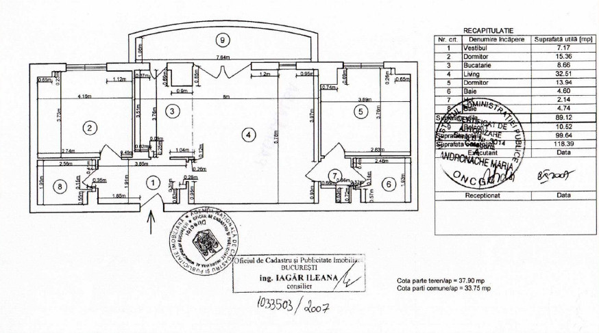 CENTRAL PARK - STEFAN CEL MARE 3 CAMERE 100 MP TOTAL