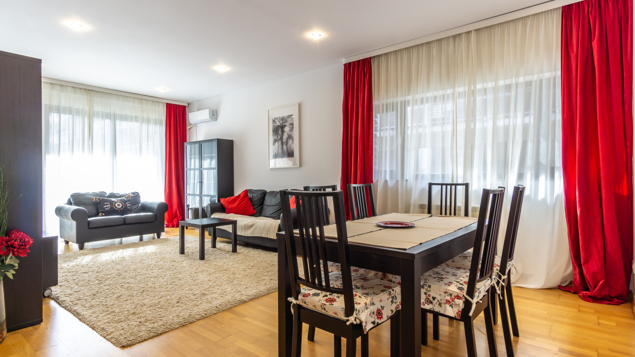 3 camere Baneasa Petrom City, 109mp, parcare subterana, centrala, piscina, paza