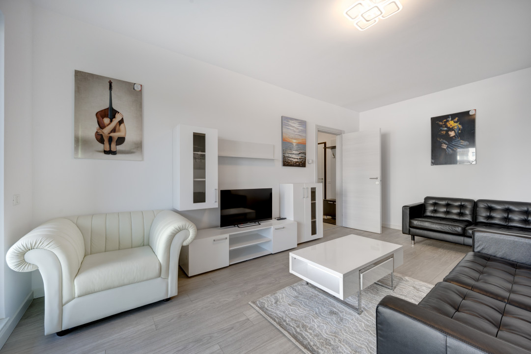 Apartament cu 2 camere - decomandat - mobilat complet - loc parcare - piscina