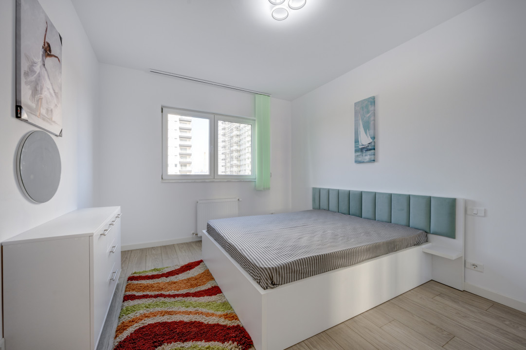 Apartament cu 2 camere - decomandat - mobilat complet - loc parcare - piscina