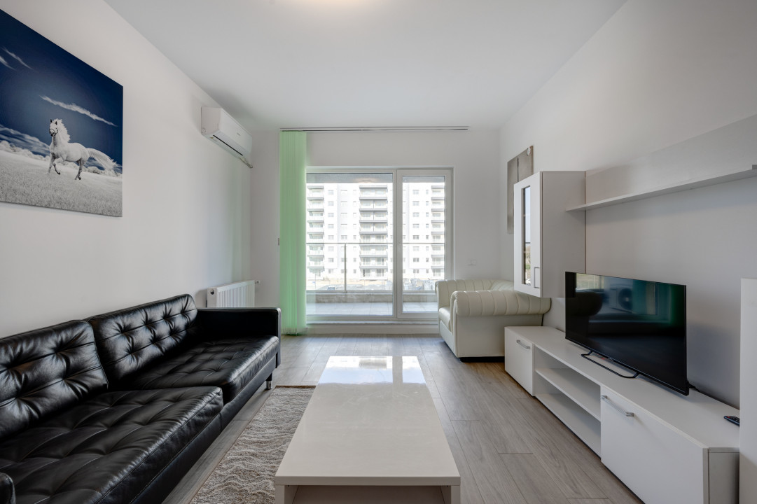 Apartament cu 2 camere - decomandat - mobilat complet - loc parcare - piscina