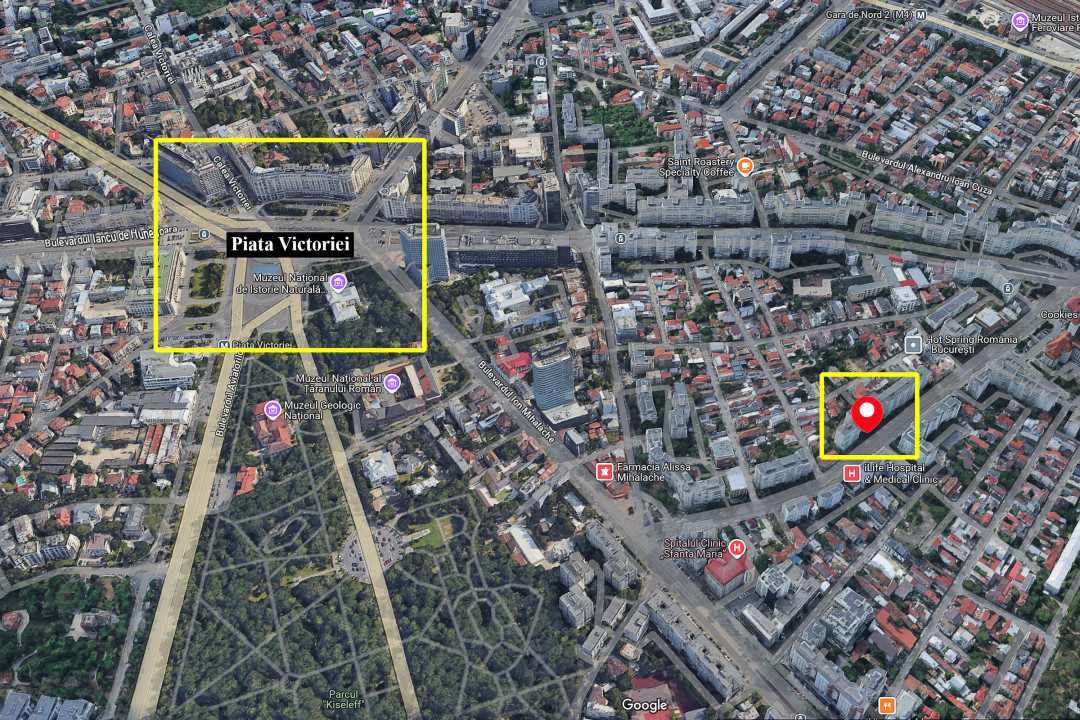 Garsoniera decomandată prima închiriere Banu Manta - vedere spate