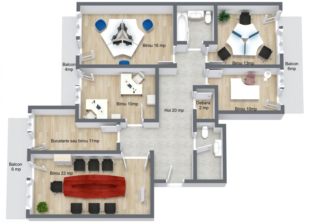 Spatiu birou 5 camere - 130 mp - Unirii - Casa Poporului