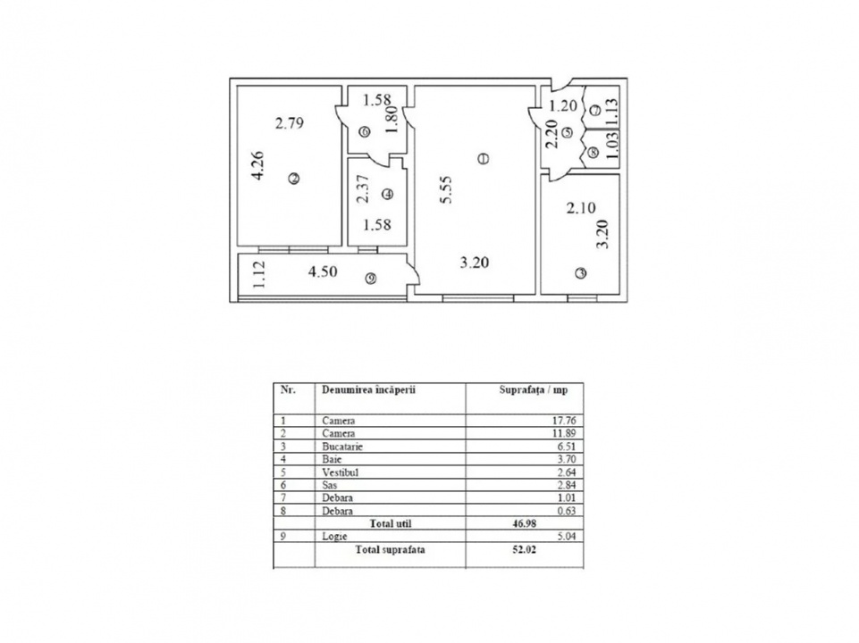 Apartament 2 camere, 52 mp, renovat, metrou în fața scării  – Drumul Taberei 