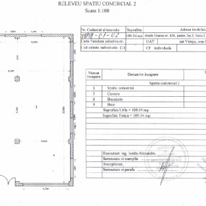 Spatiu Comercial 110 MP+lot 222 MP+2 locuri parcare New Residence