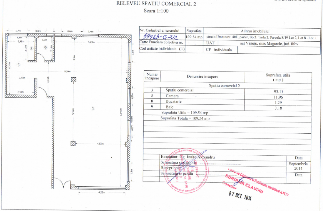 Spatiu Comercial 110 MP+2 locuri parcare New Residence
