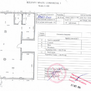 Spatiu Comercial 138,7 MP+2 locuri parcare New Residence