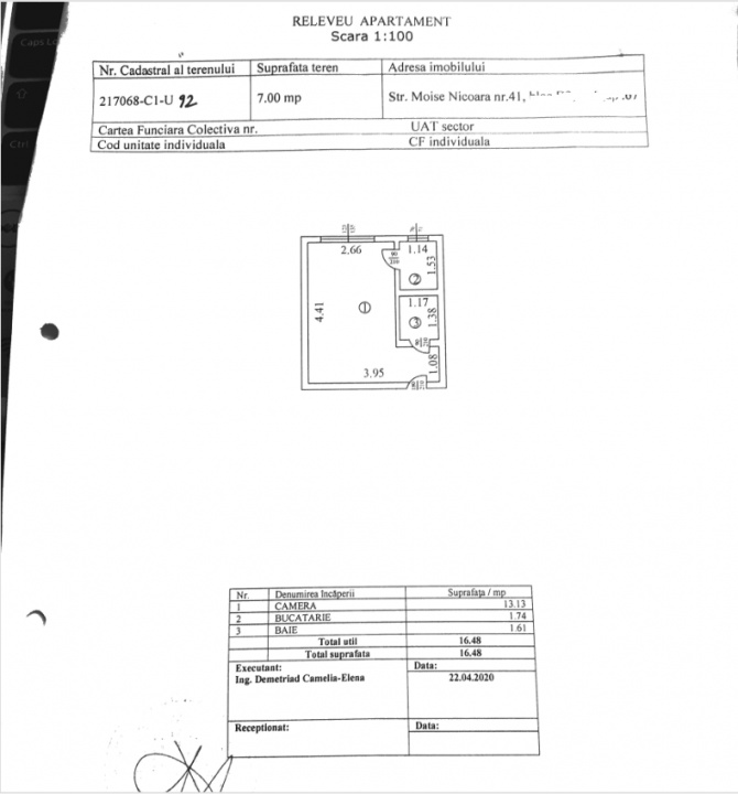 Garsonieră mobilată, ideală pentru investiție – Str. Moise Nicoară, zona Unirii