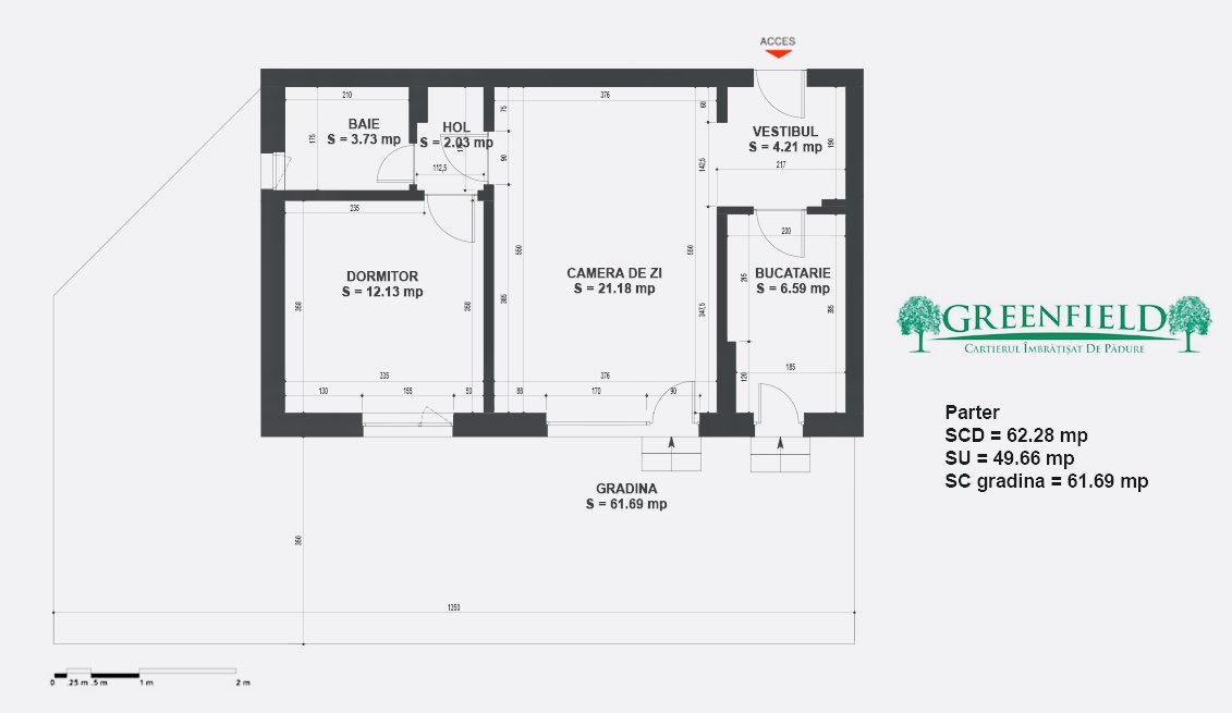 APARTAMENT CU GRĂDINĂ in GREENFIELD BĂNEASA cu 2 CAMERE