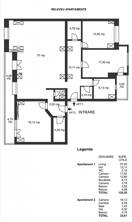 Spatiu birouri zona Mihalache - Turda in imobil mixt, 4 camere, 155 mp, 8 eur/mp