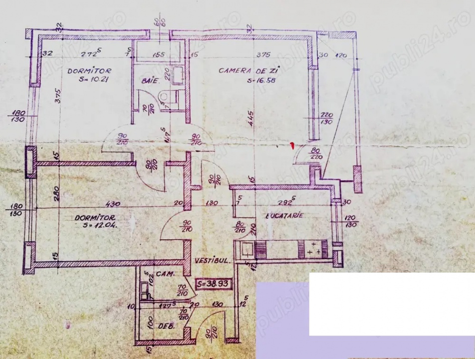 Apartament 3 camere – 69 mp utili – vis-a-vis de Mall Plaza Drumul Taberei 