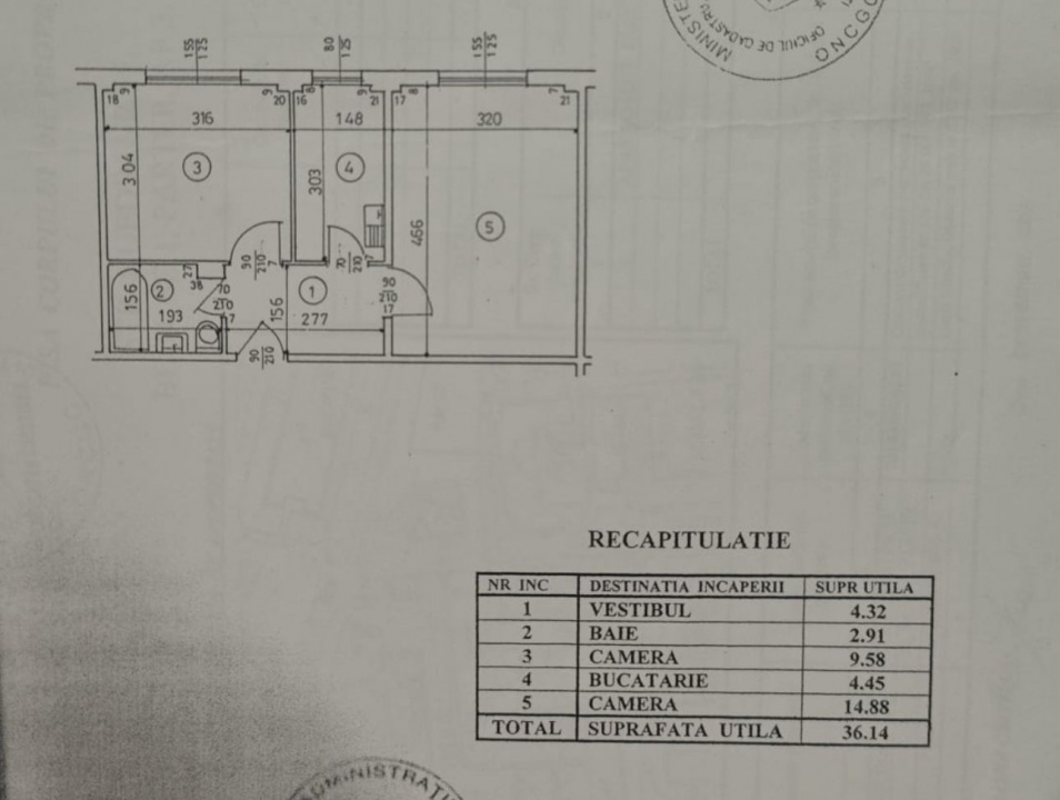 2 Camere Decomandat gata de mutat | Cu Centrala -Huedin