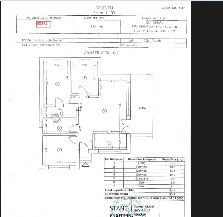 Casa individuala | 4 camere | Lot 300mp | Orientului 11 | Tunari