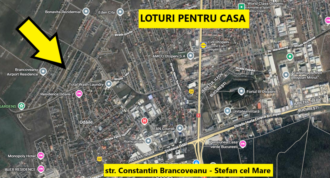 Otopeni - Loturi pentru case - Str. Constantin Brancoveanu - 0% COMISION