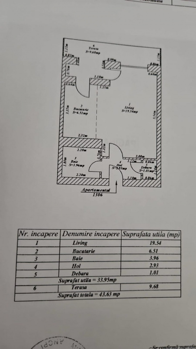 Garsonieră studio în Asmita Gardens — etaj 13/17, terasă 10 mp 