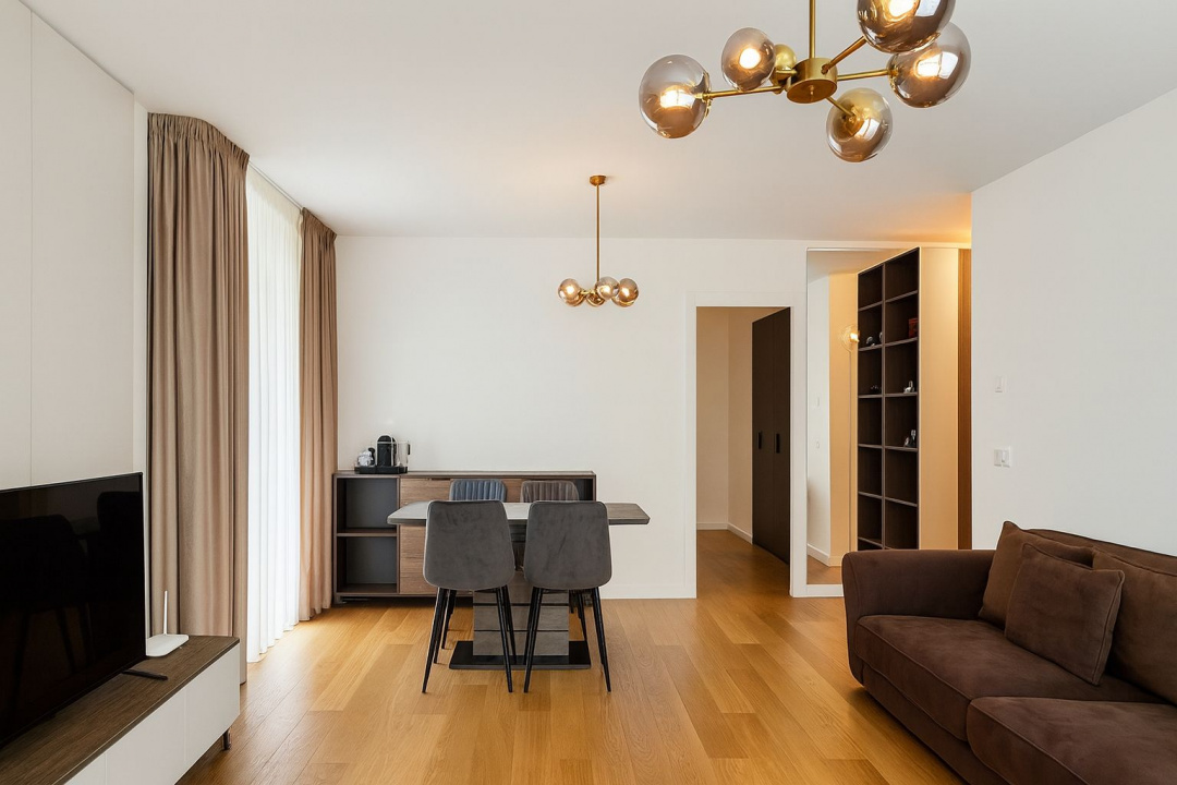 Apartament 3 camere de închiriat – Greenfield Residence, Băneasa – vedere către 