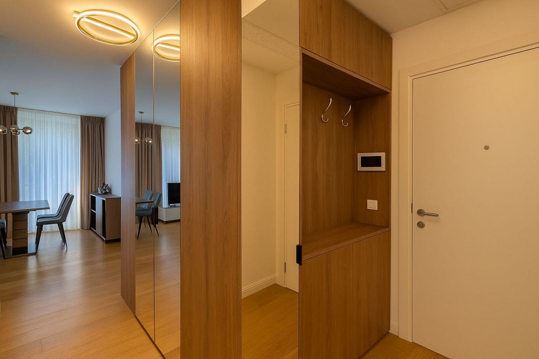 Apartament 3 camere de închiriat – Greenfield Residence, Băneasa – vedere către 