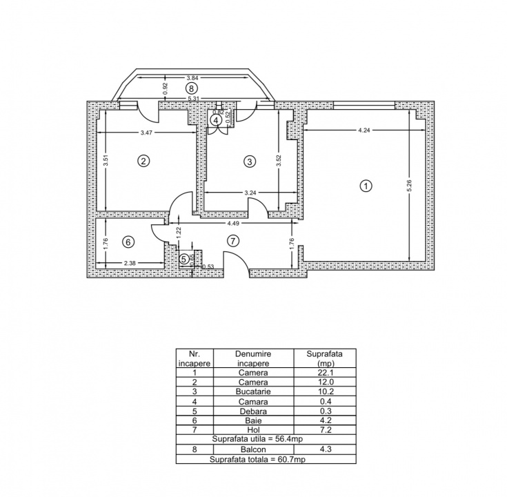 2 camere – Strada Matei Basarab, Cal. Călărașilor – Sector 3, Bucuresti