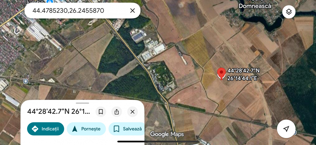 Teren de vânzare – 25.000 mp, Pantelimon, între cele două centuri ale Capitalei 