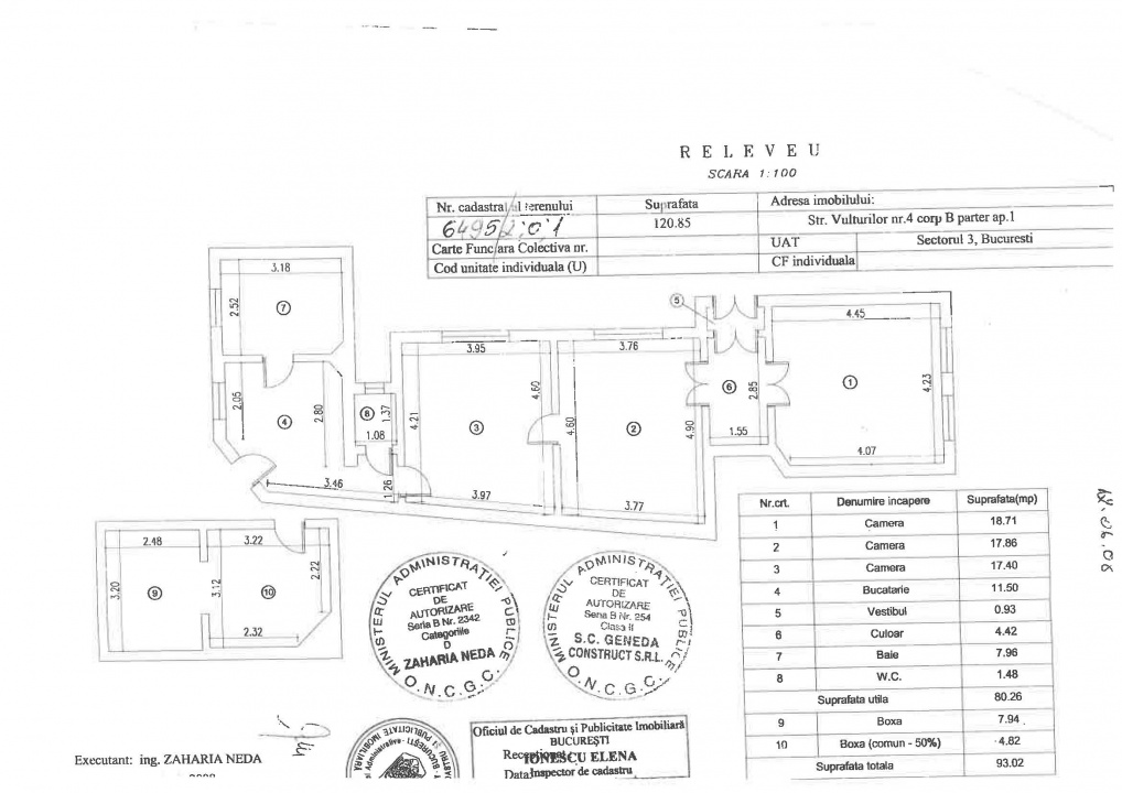 Apartament in vilă 3 camere cu design artistic unic, curte 40mp - Nerva Traian