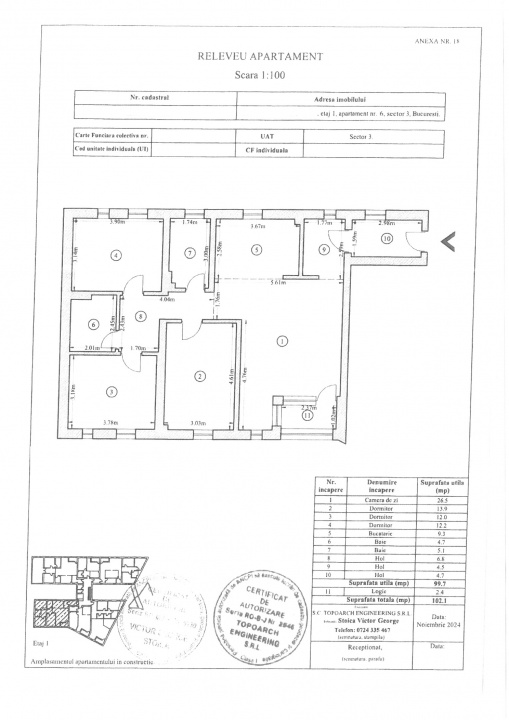 4 camere bloc nou, Zona Nerva Traian, Metrou Timpuri Noi