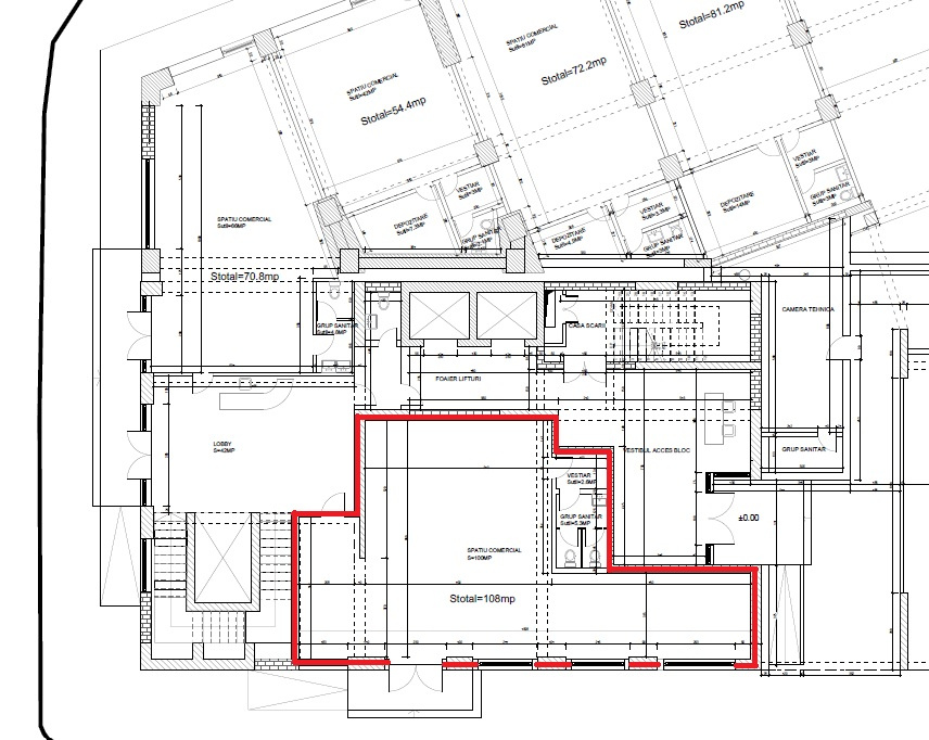 Spatii comerciale | 72-312 mp | Barrio Residence Unirii