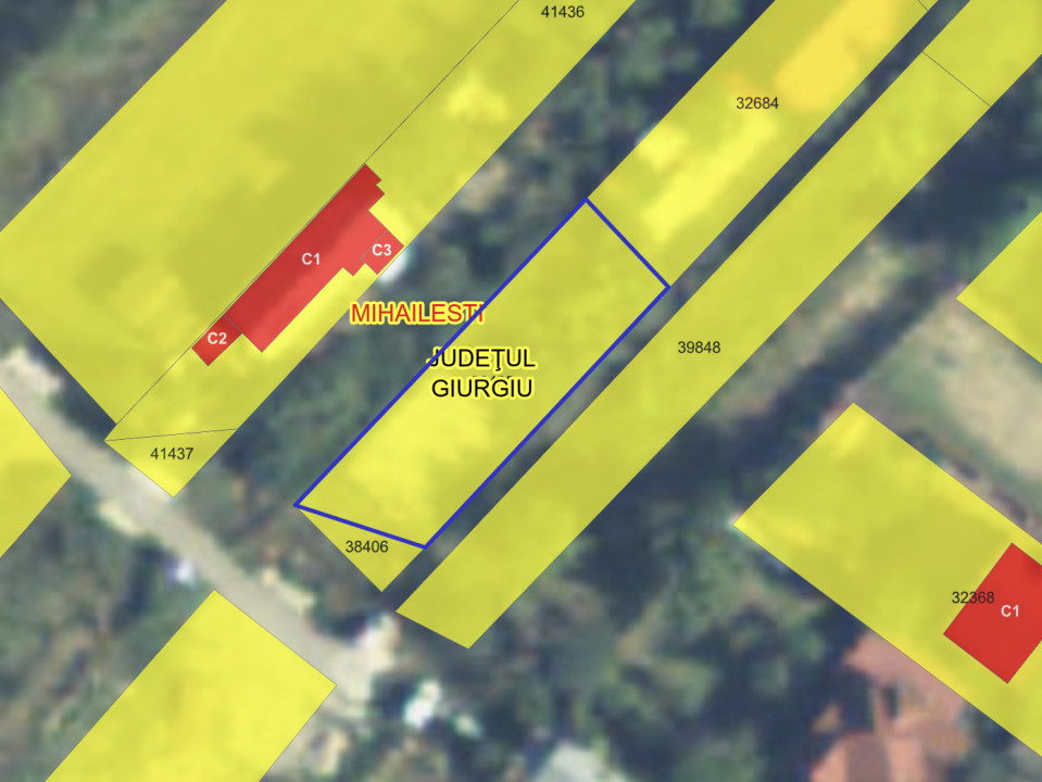 Mihăilești - teren împrejmuit 401mp, cu puț, COMISION 0