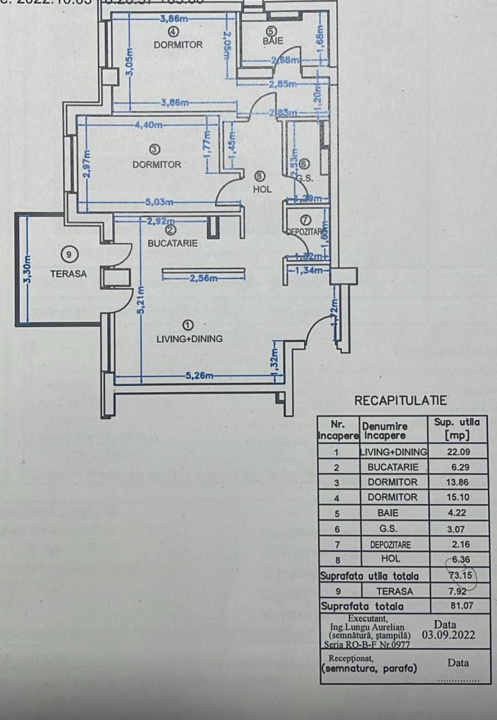 Apartament 3 camere Ambiance 2, parcare subterana, 81 mp