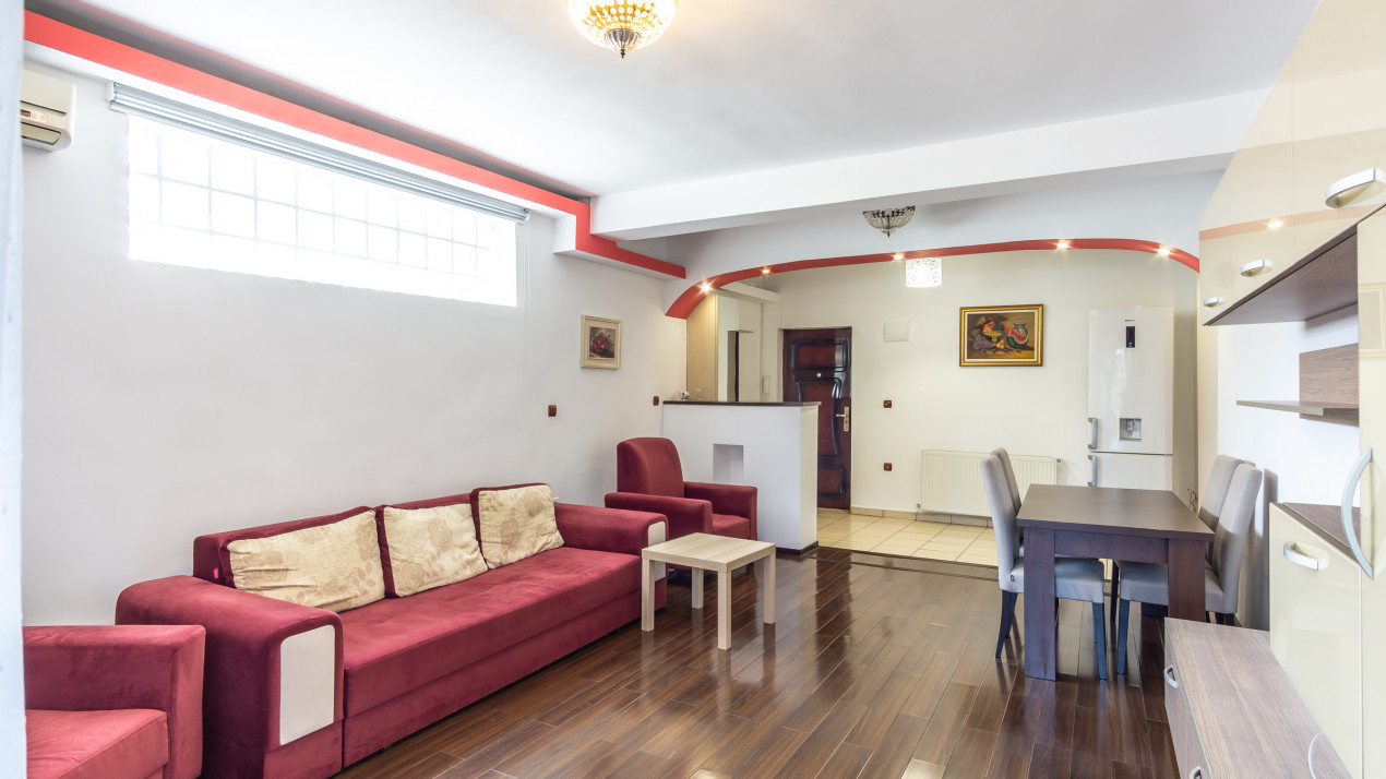 2 cam imobil nou Domenii/1 Mai, CENTRALA PROPRIE, complet mobilat/utilat, etaj 1