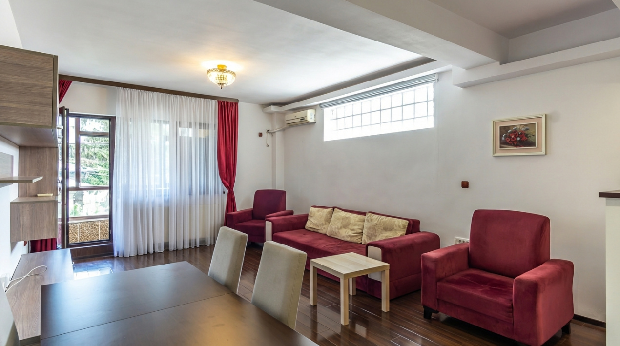 2 cam imobil nou Domenii/1 Mai, CENTRALA PROPRIE, complet mobilat/utilat, etaj 1