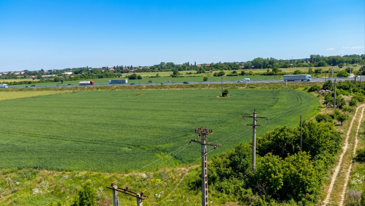 Teren Bragadiru langa A0 - PUZ aprobat, vizibilitate autostrada