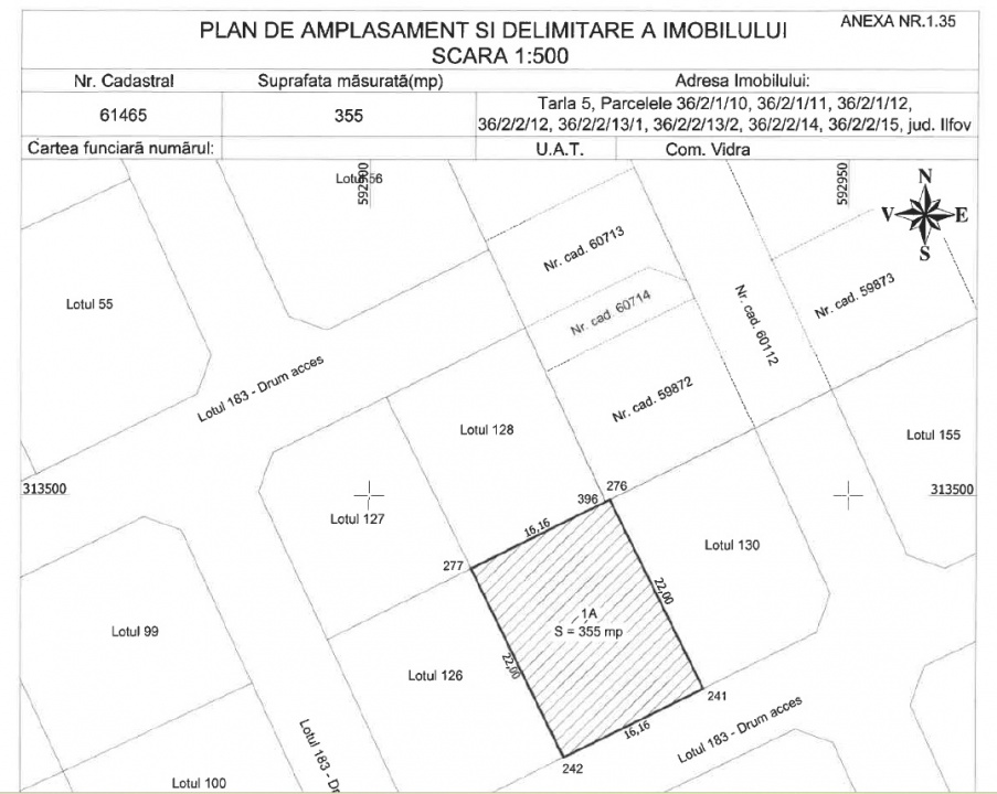 BERCENI-VIDRA, LOT 355 MP!
