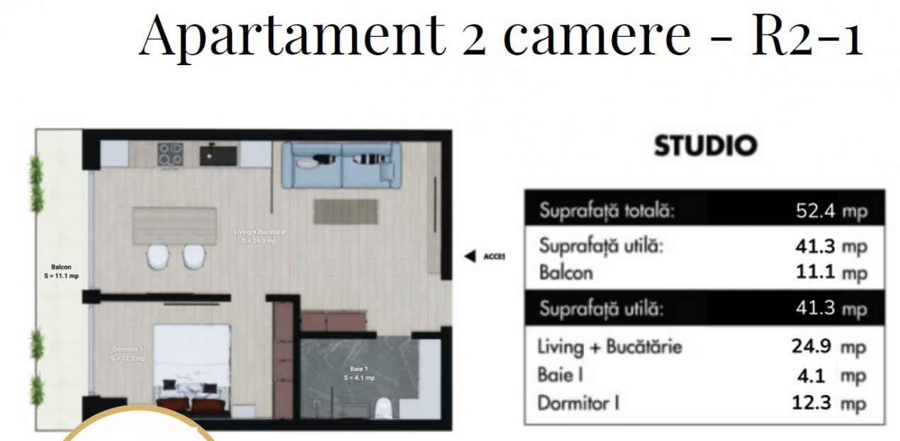 Barrio Unirii 2 camere