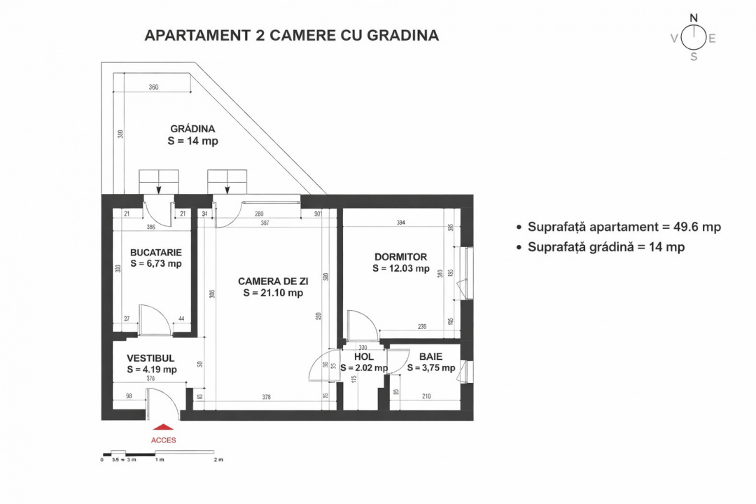 Apartament 2 camere Parter cu gradina - Greenfield Residence Platanilor  