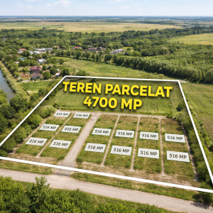 Teren intravilan 4.700 mp parcelat in loturi de 500 mp lângă București
