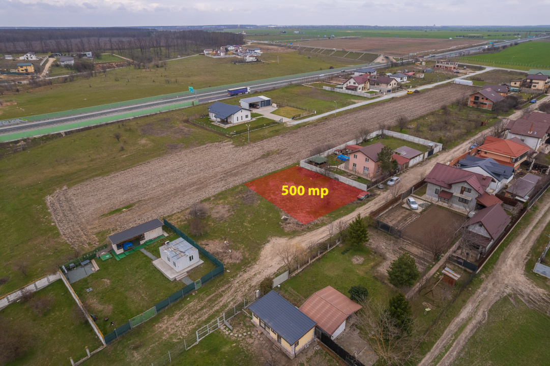 BRANESTI - VADU ANEI, TEREN 500 MP, FRONT STRADAL 22 MP!