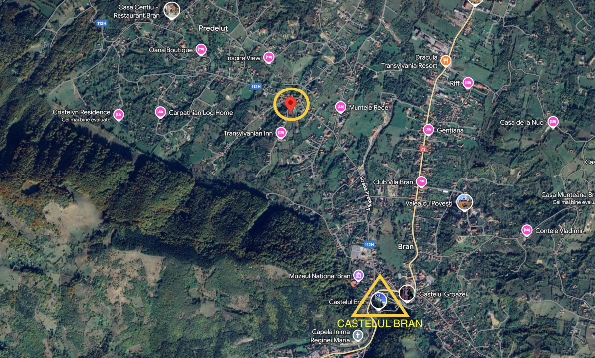Teren investitie Bran - Predelut, la 2 km de Castelul Bran