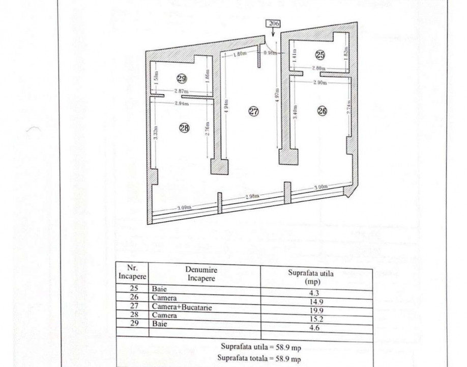 Apartament 3 camere Sea View Apartments Olimp - vedere la mare
