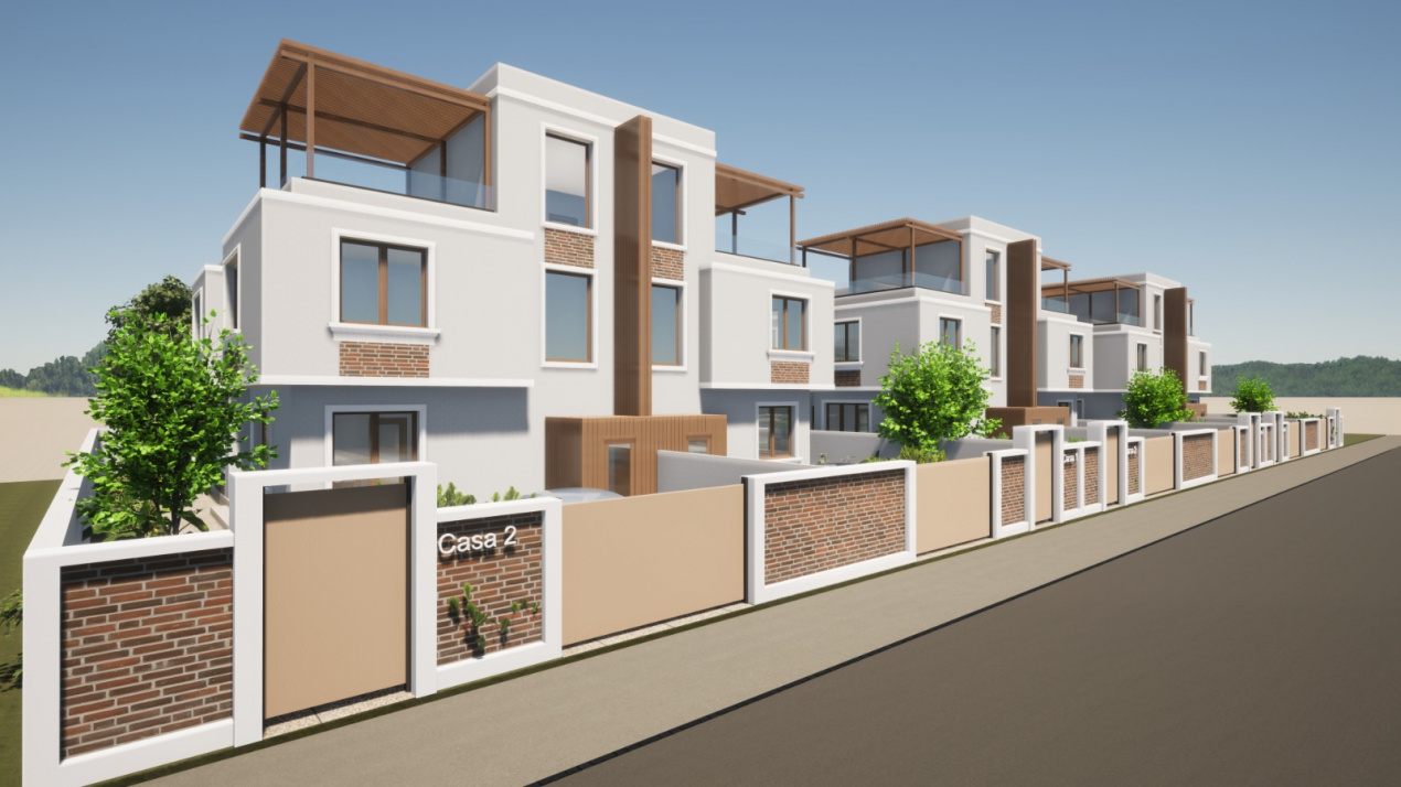 OVIDIU-POIANA- Vila tip duplex cu terasa circulabila.