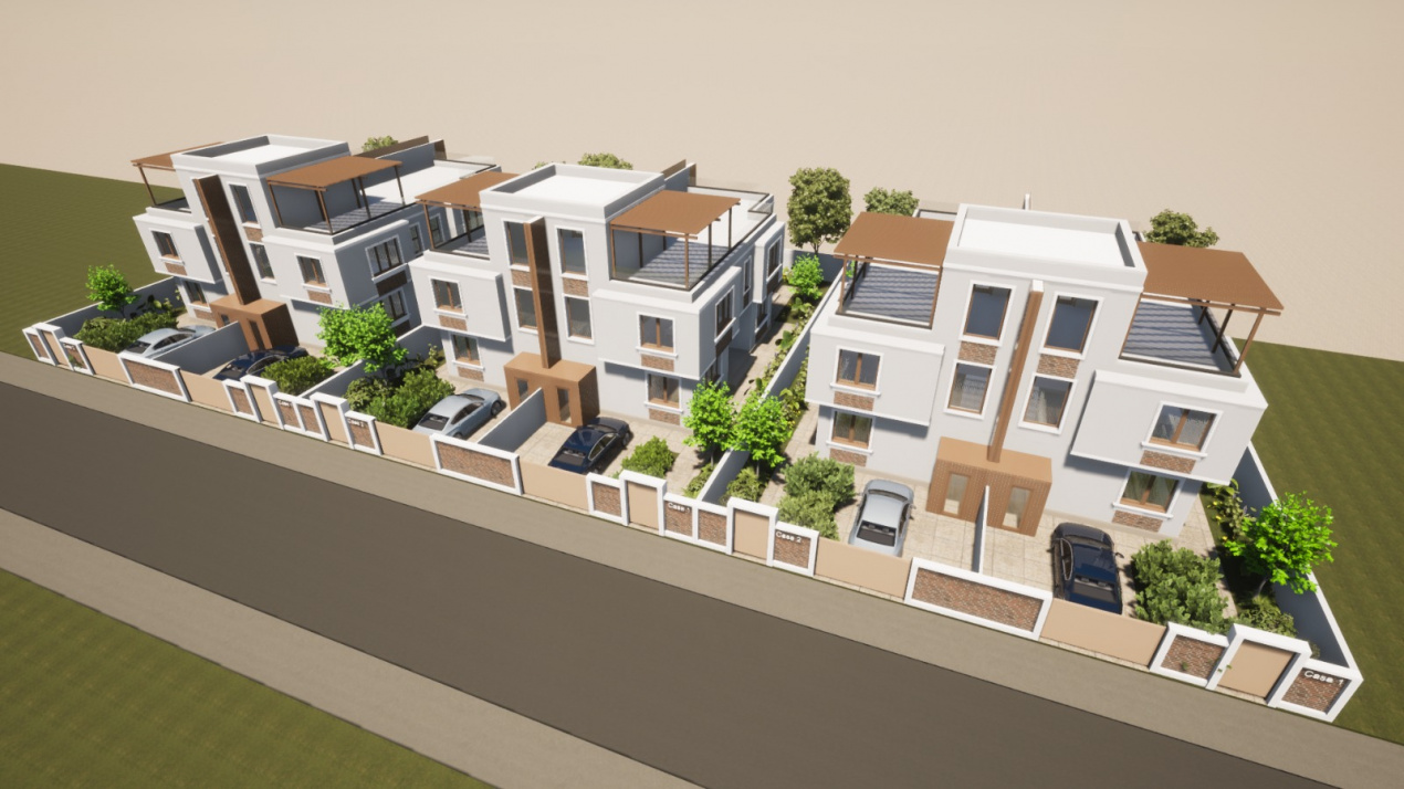 OVIDIU-POIANA- Vila tip duplex cu terasa circulabila.