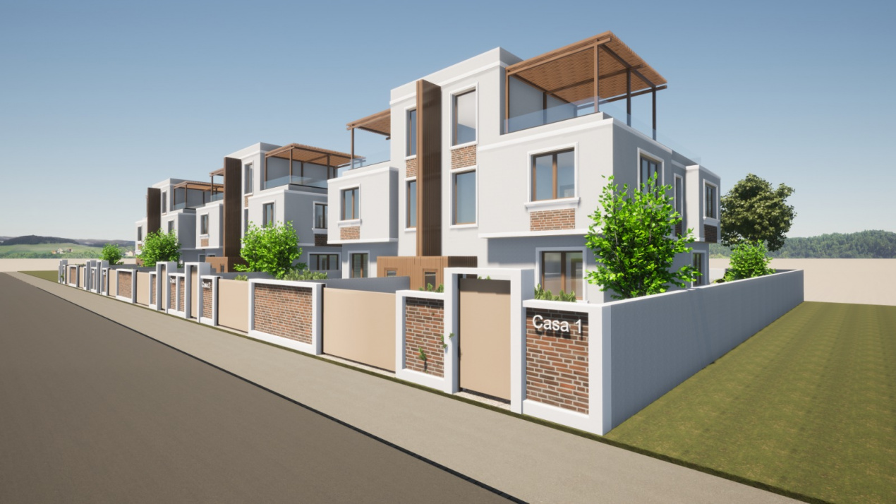 OVIDIU-POIANA- Vila tip duplex cu terasa circulabila.