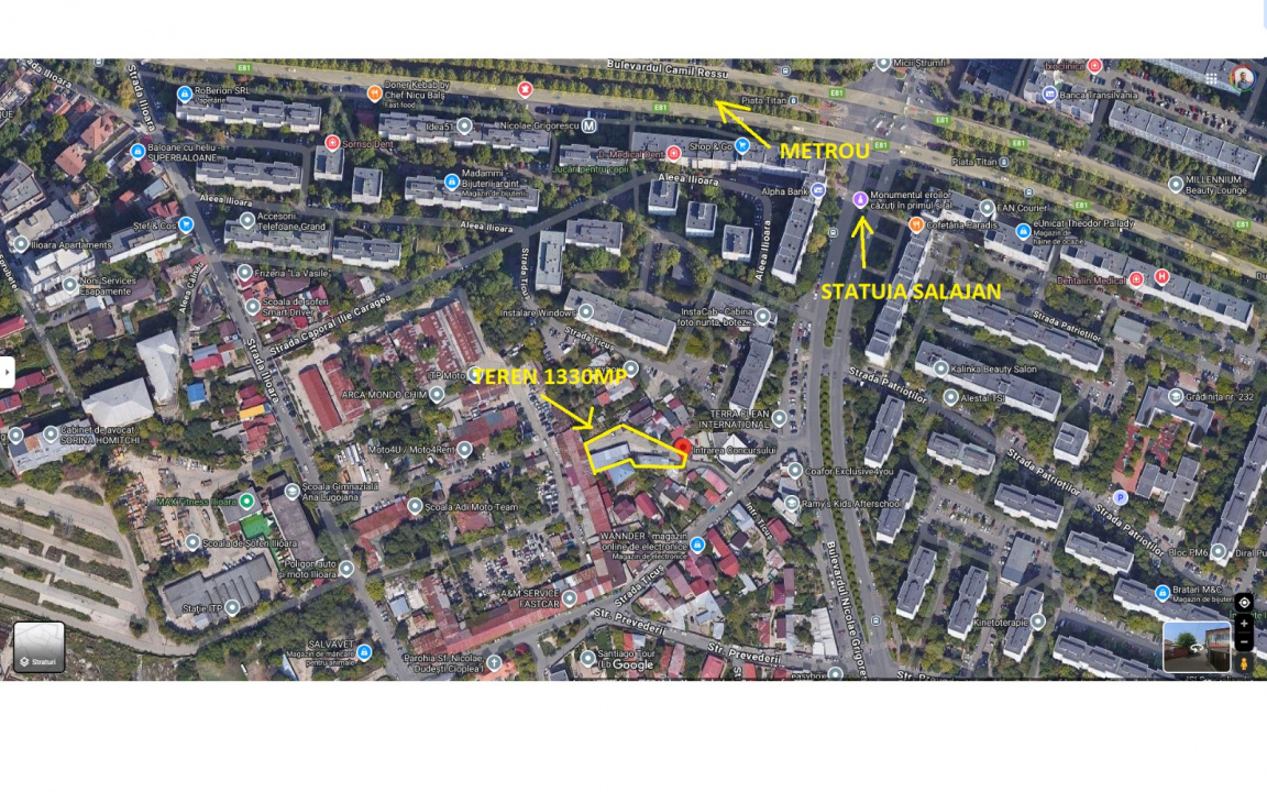 Teren 1330mp Grigorescu metrou Dristor Salajan