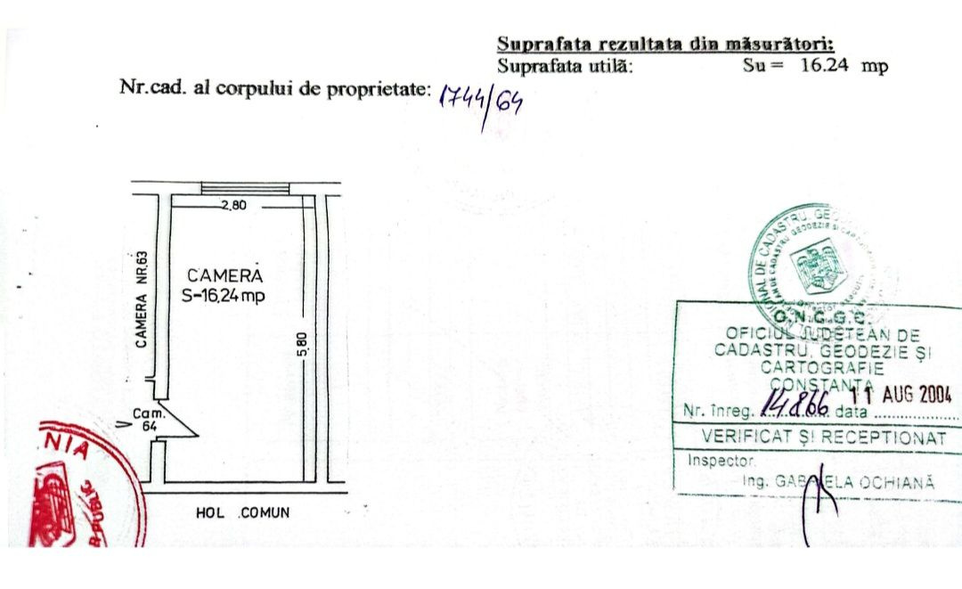 CET - Garsoniera | piata Cet | libera | etaj 3
