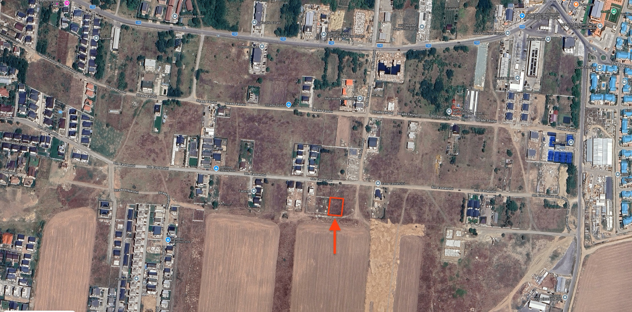 Tunari – zona Castanului | teren 750 mp | deschidere 25 ml | Ideal casa / duplex