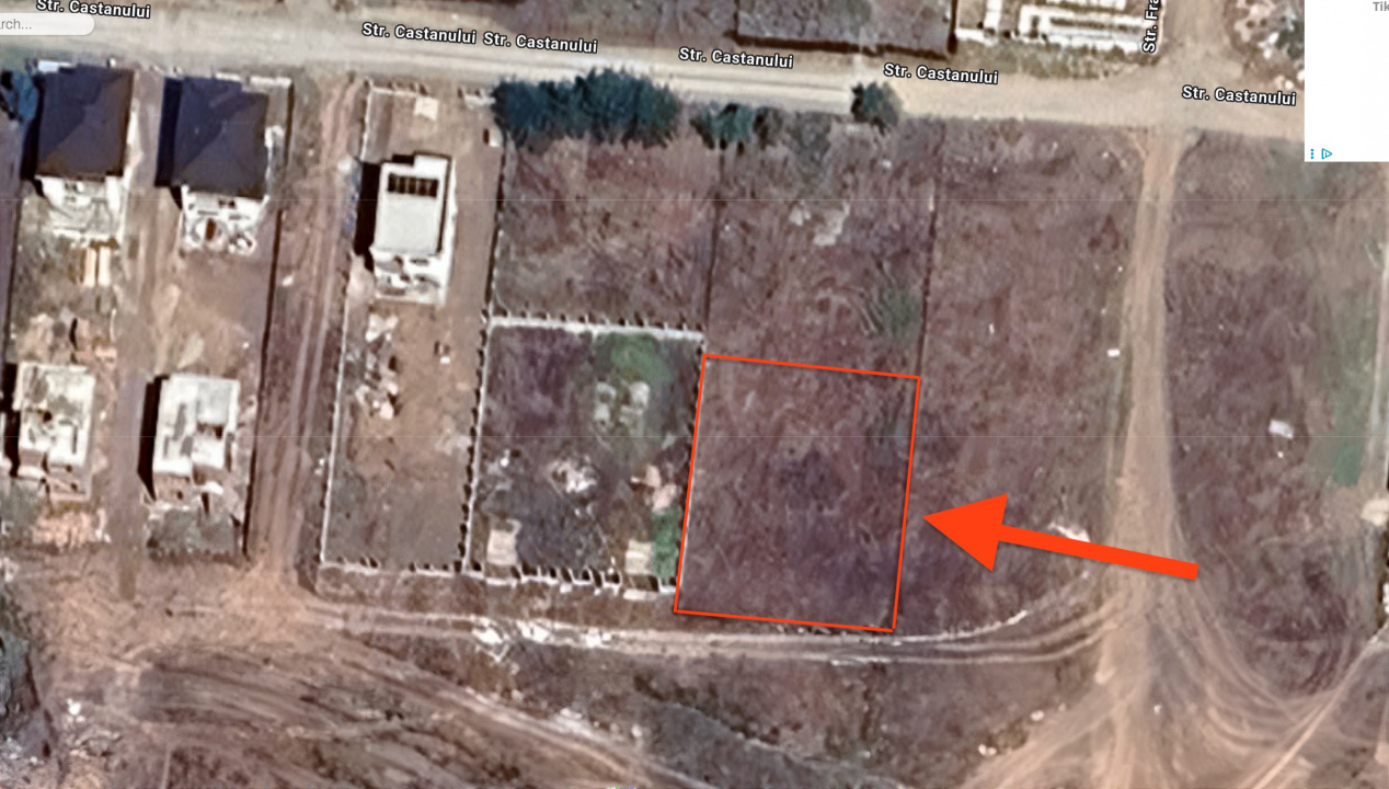 Tunari – zona Castanului | teren 750 mp | deschidere 25 ml | Ideal casa / duplex
