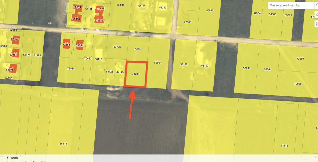 Tunari – zona Castanului | teren 750 mp | deschidere 25 ml | Ideal casa / duplex